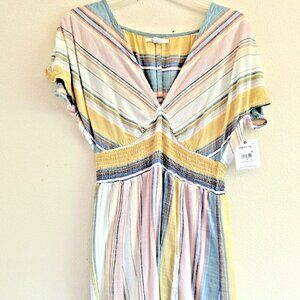 O'Neill Ashlin Baja Stripe Cotton Dress Size Medium